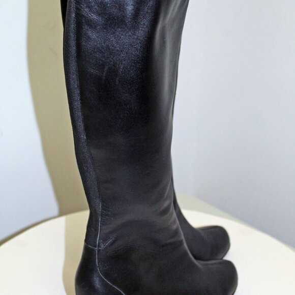 Aetrex High Heel Black Leather Boots, Size 7.5W - Picture 5 of 11